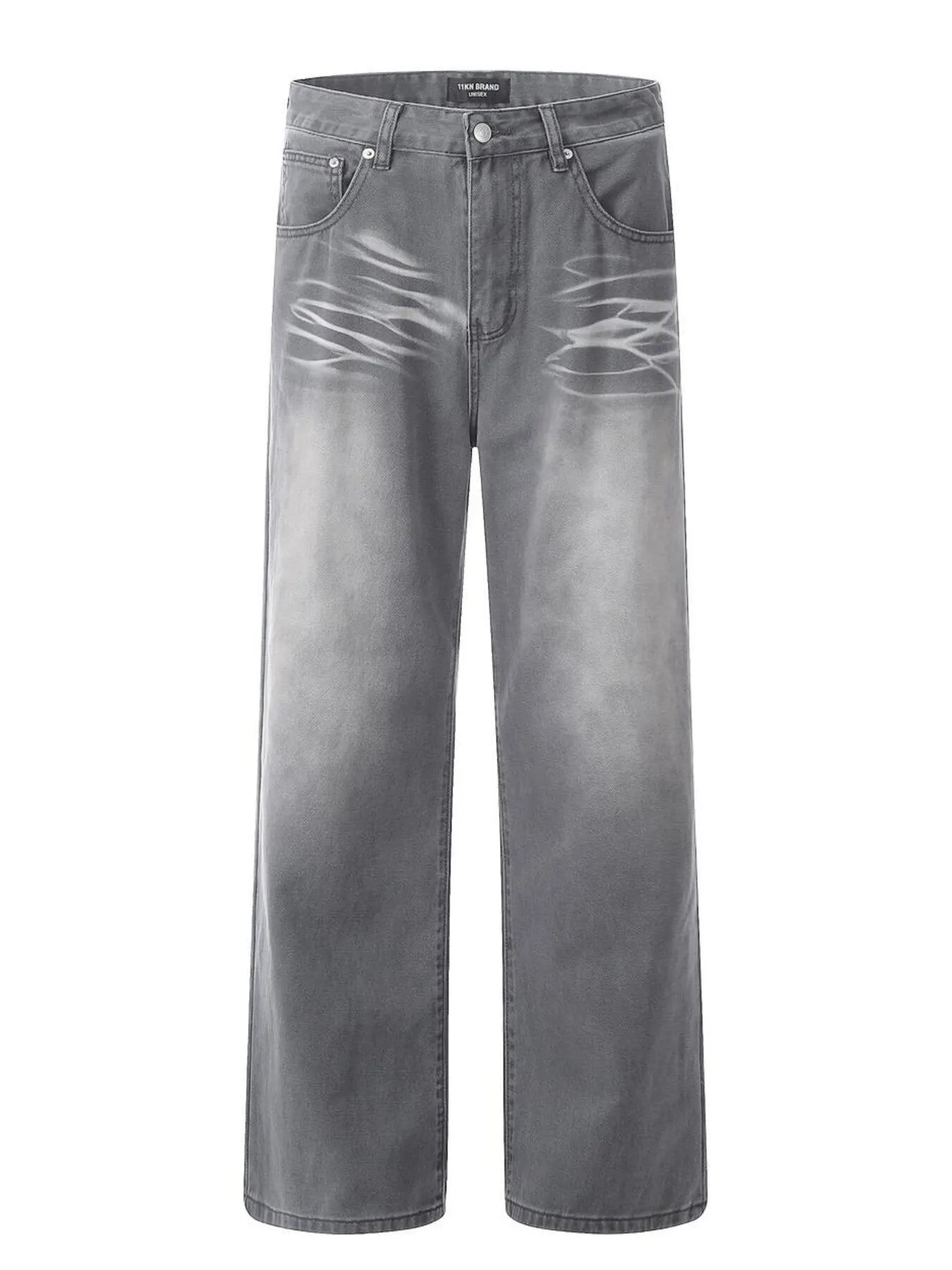 Men's Wide Leg Wash Jeans