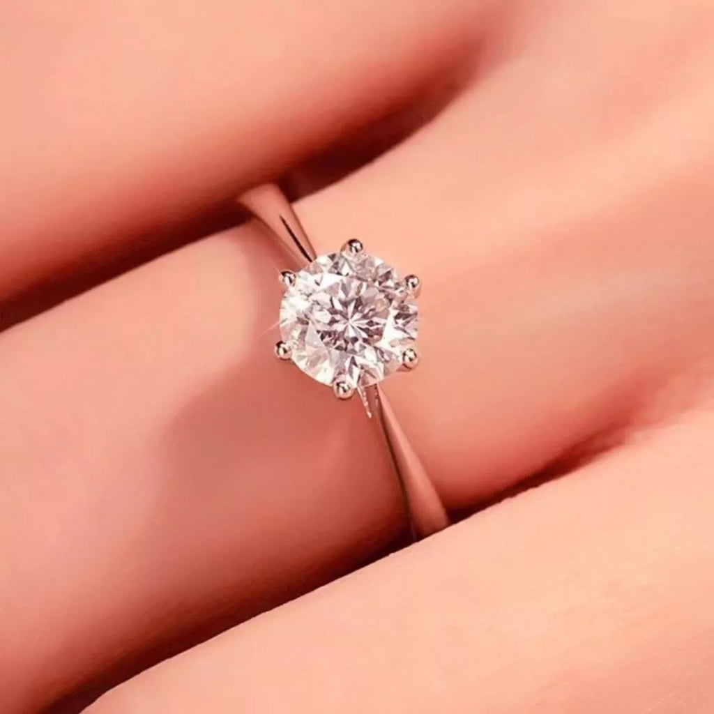 5 Carat 925 Sterling Silver Moissanite Ring
