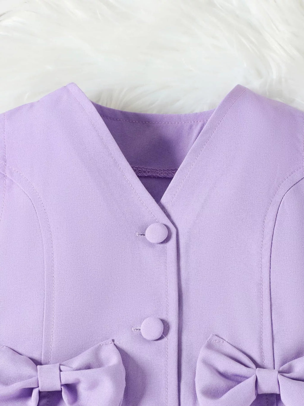 Children's Bowknot Vest & Pleated Skirt Set
