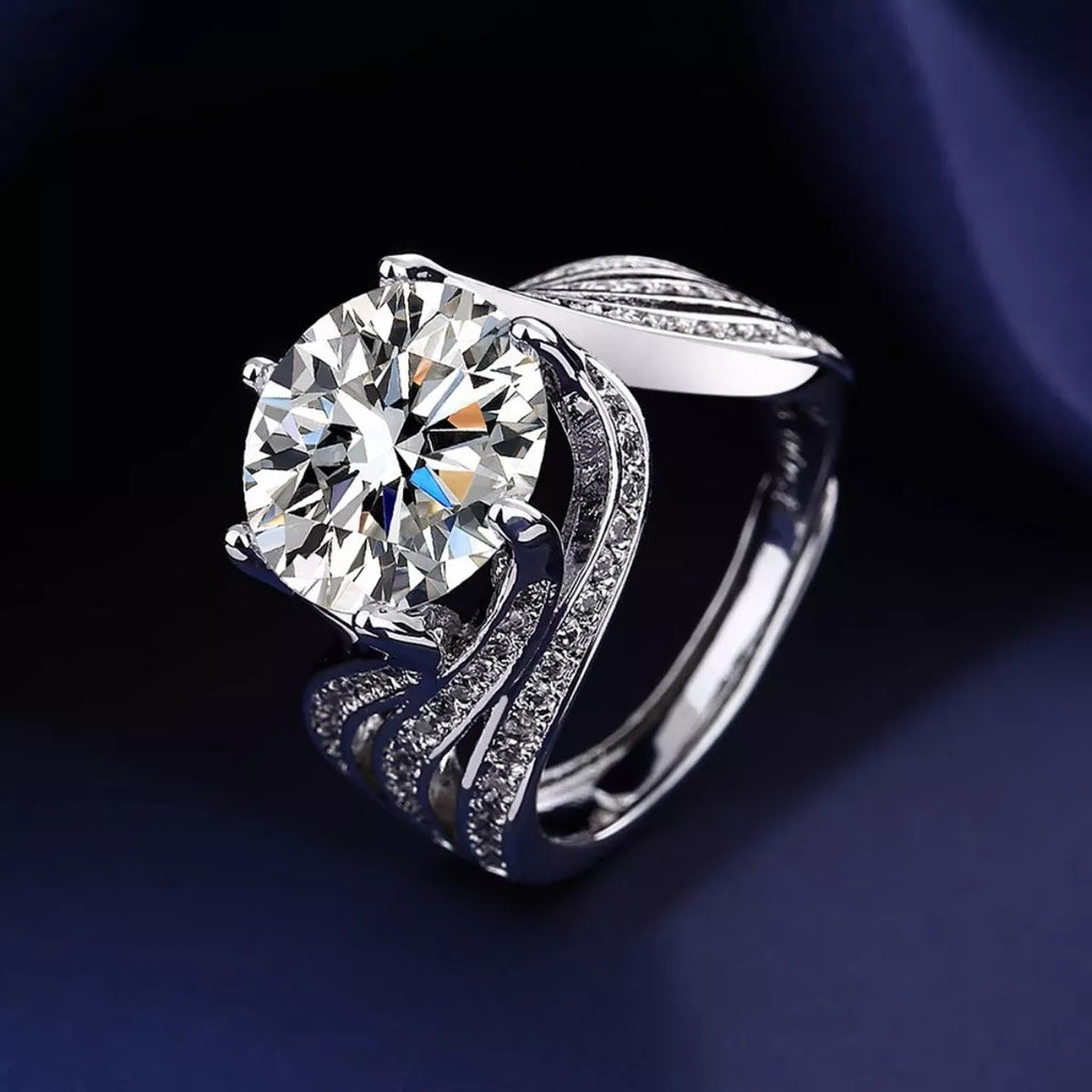 3 Carat Moissanite 925 Sterling Silver Ring