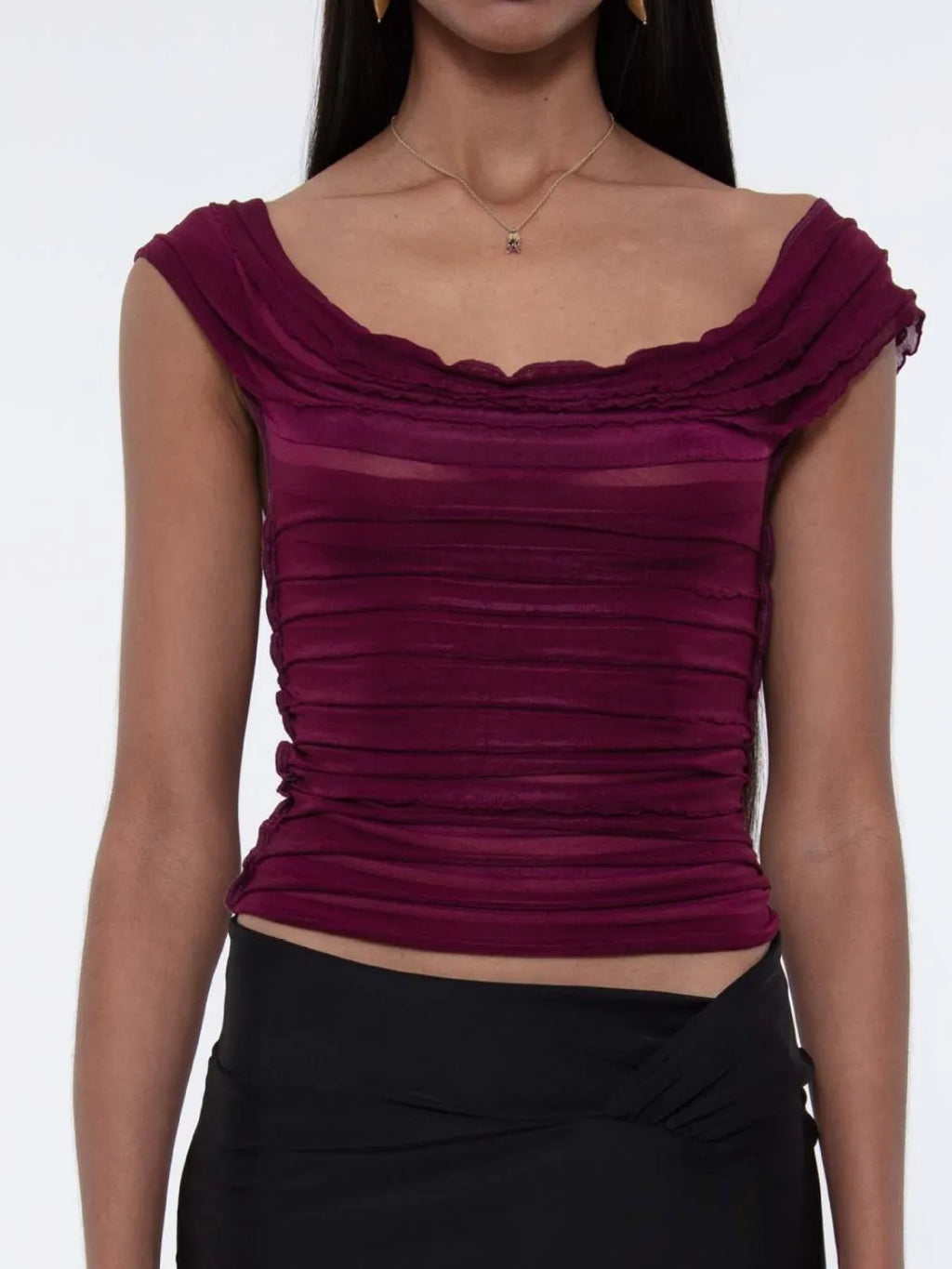 Ruched Solid Tank