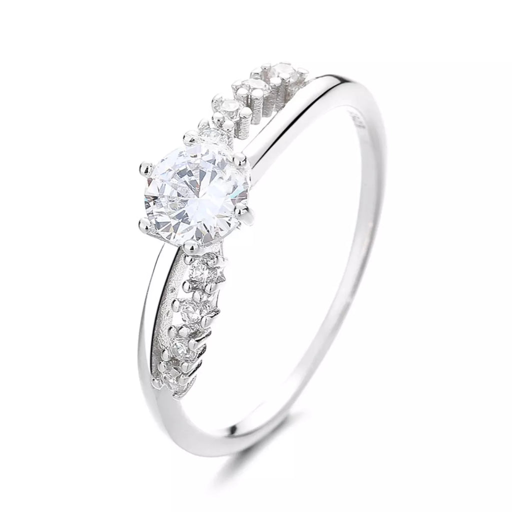 925 Sterling Silver Zircon Ring