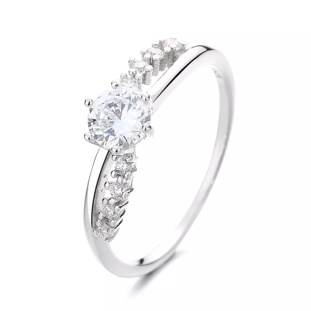 925 Sterling Silver Zircon Ring