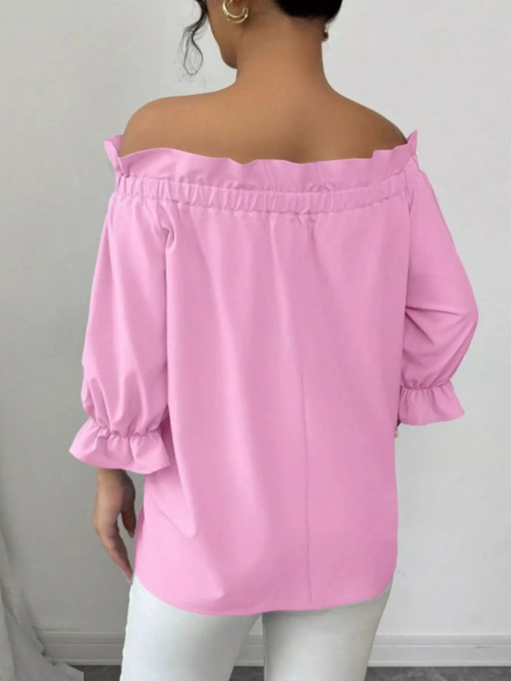 Bow Flounce Sleeve Blouse