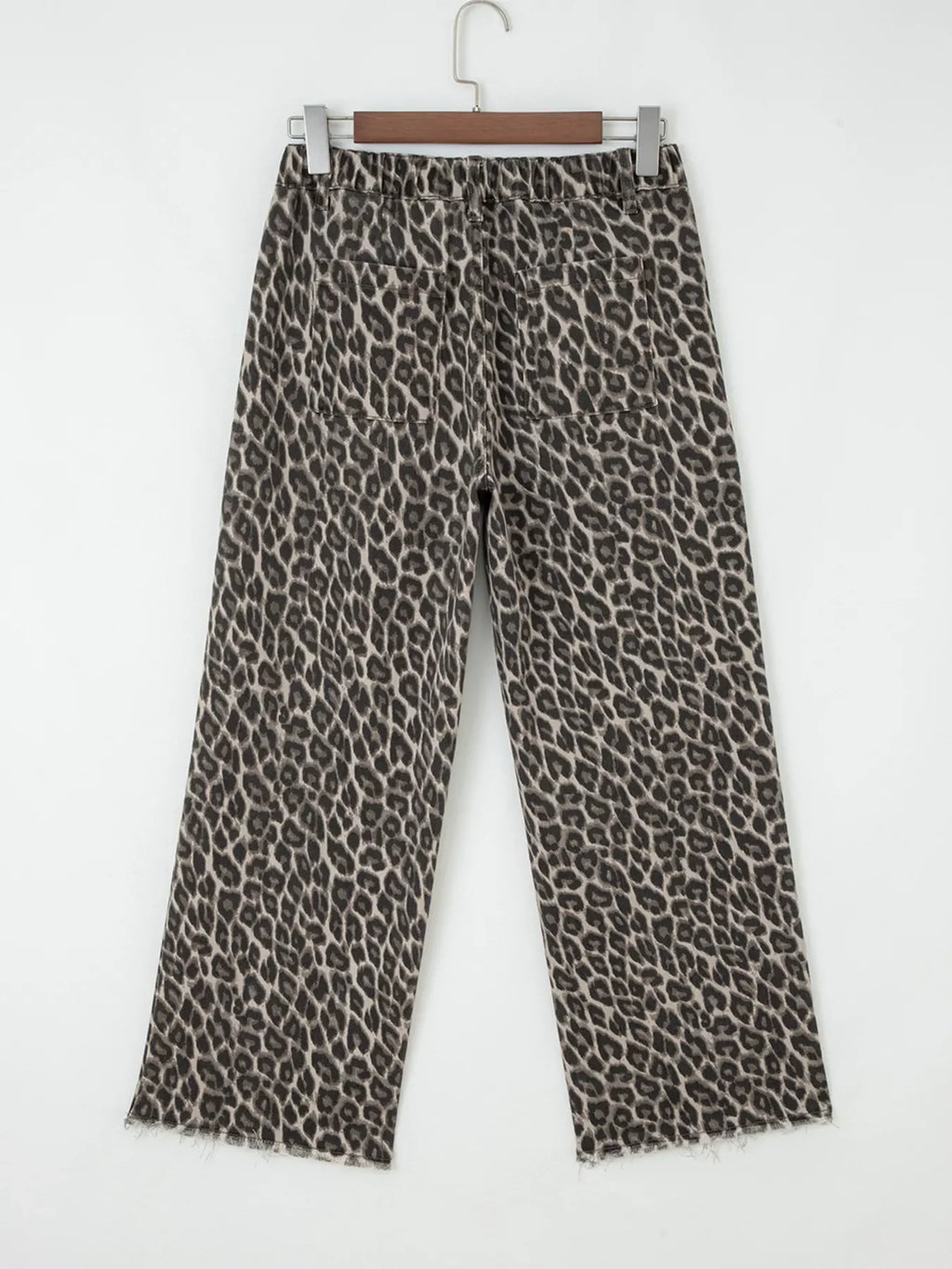 Leopard Straight Loose Leg Jeans