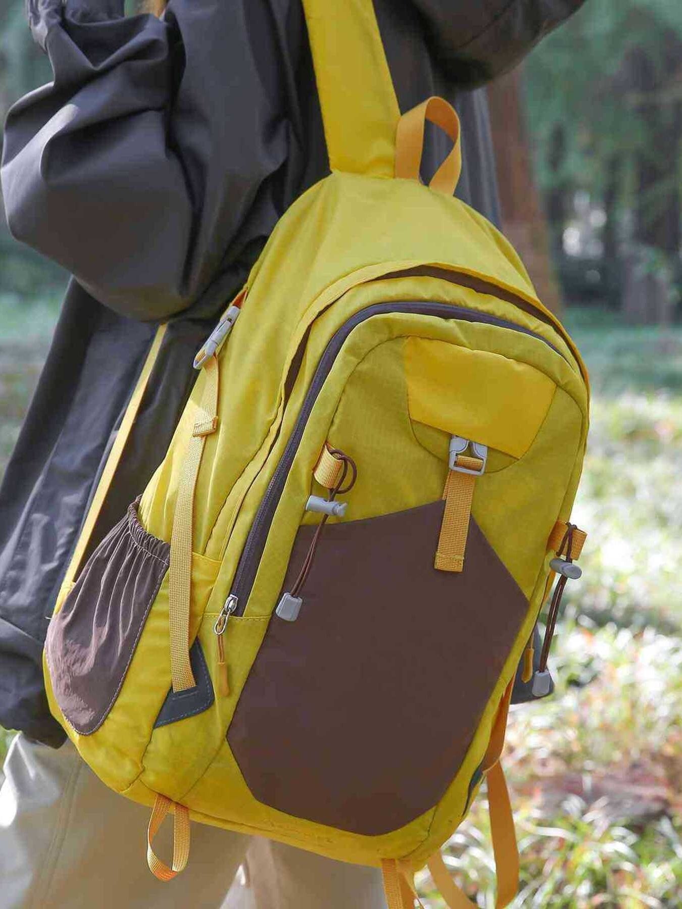Lightweight Color Block Backpack Bag