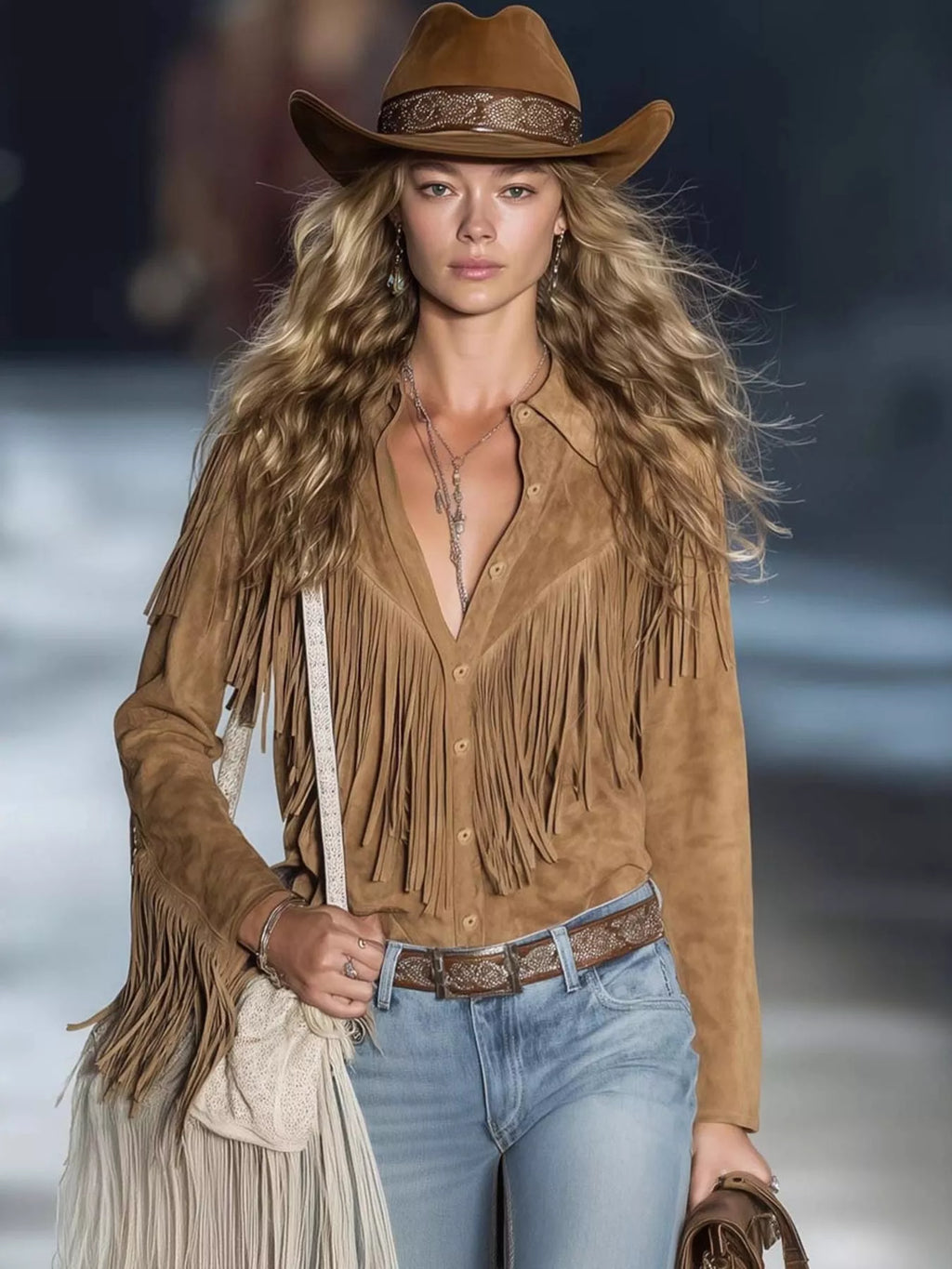 Western Style Fringe Jacket
