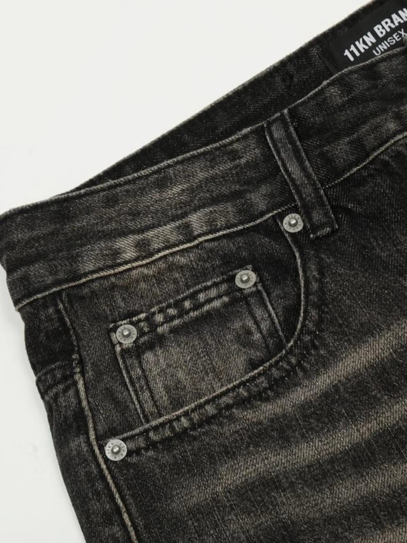 Men's Distressed Cat's Whisker Washed Bootcut Jeans