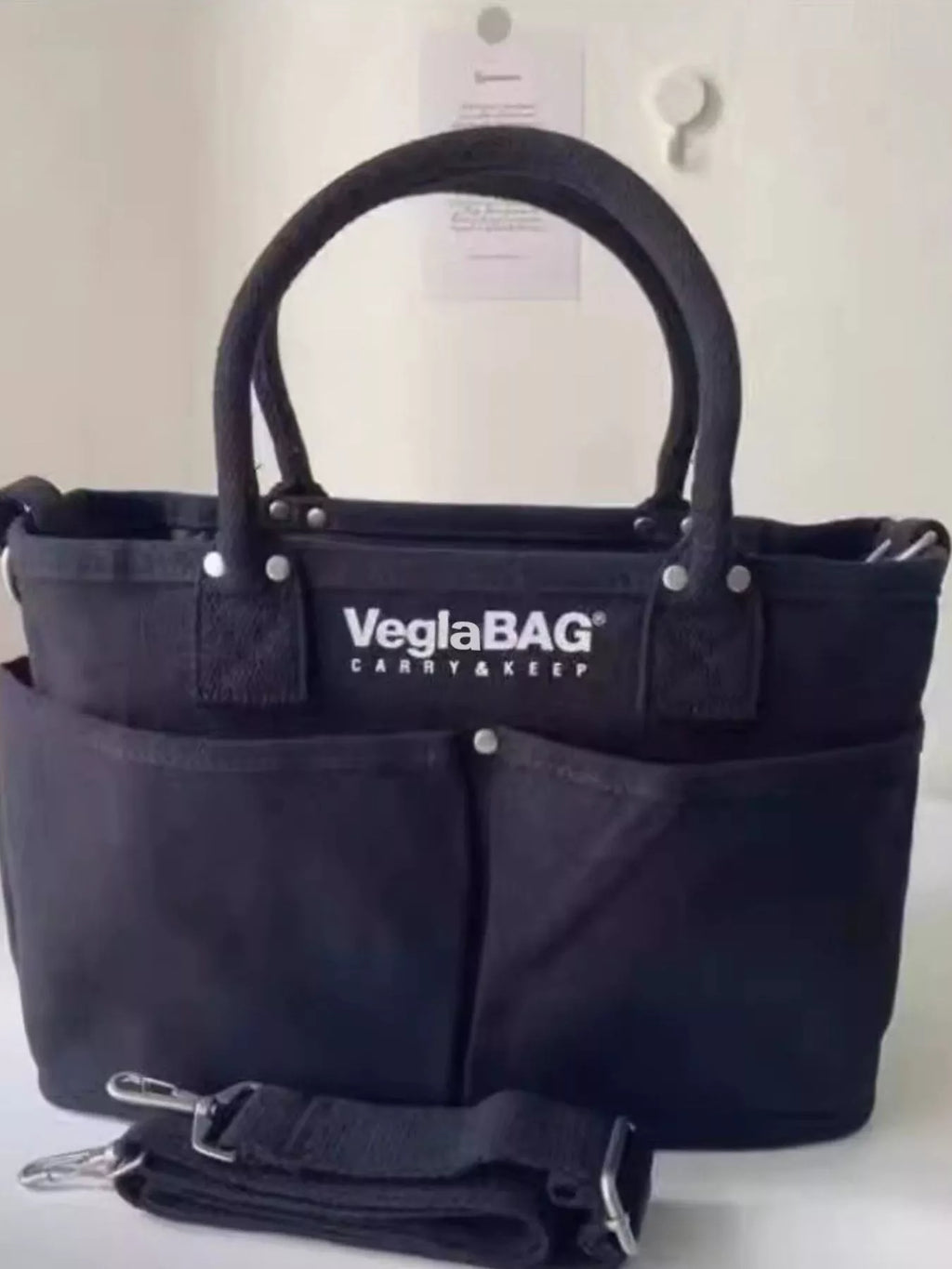 Multi Pockets Canvas Handbag