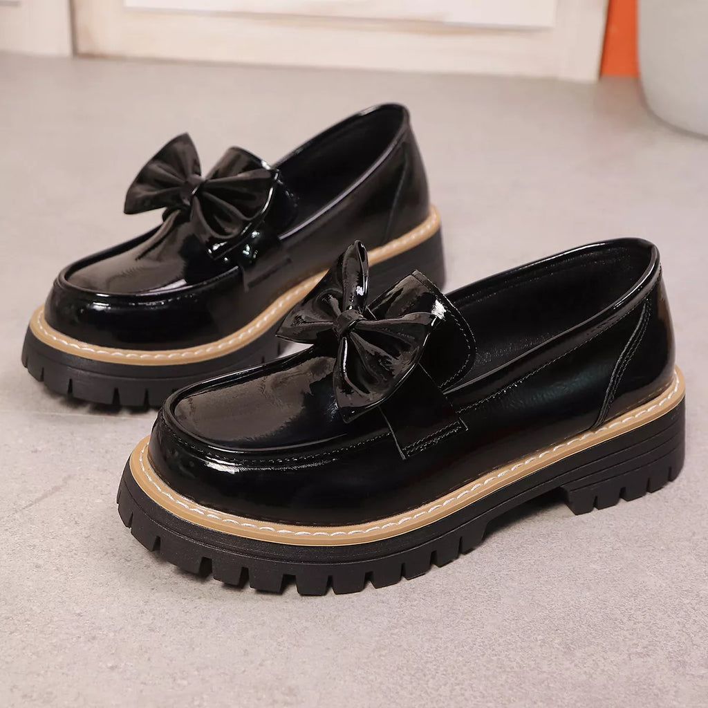 Bow Decor Chunky Loafers