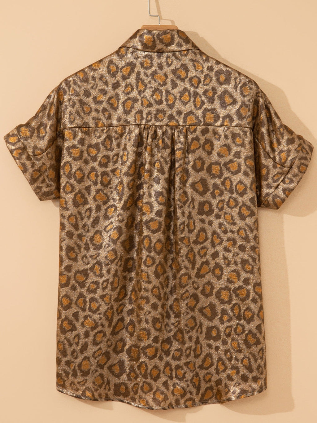 Leopard Print Button-Down Shirt