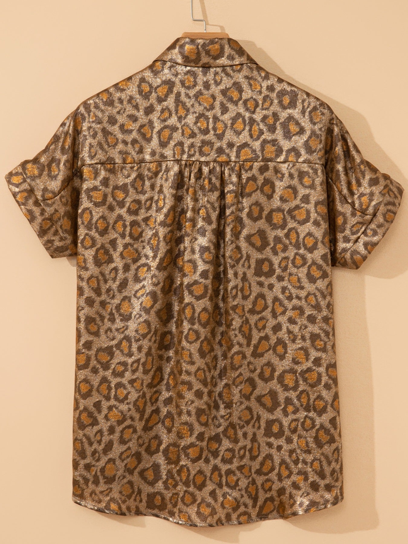 Leopard Print Button-Down Shirt
