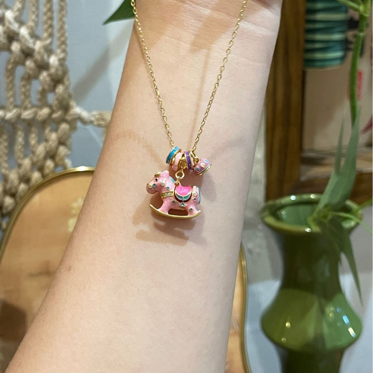 Rocking Horse Pendant Necklace