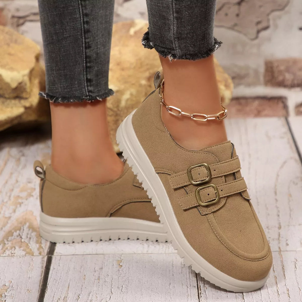 Buckle Accent Casual Loafers