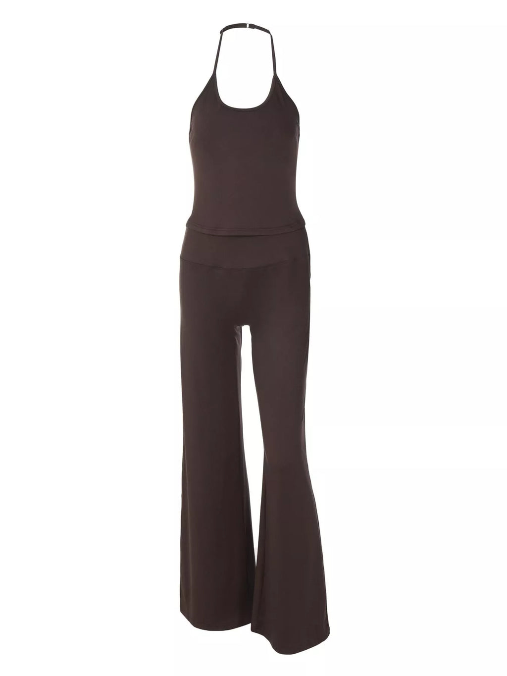 Halter Neck Crop Top and Pants Set
