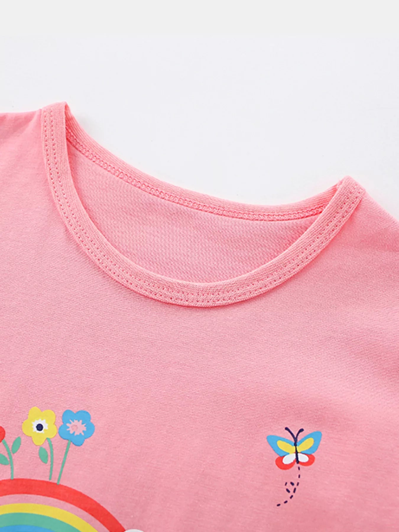 Children's Unicorn Rainbow Graphic Short Sleeve T-Shirt