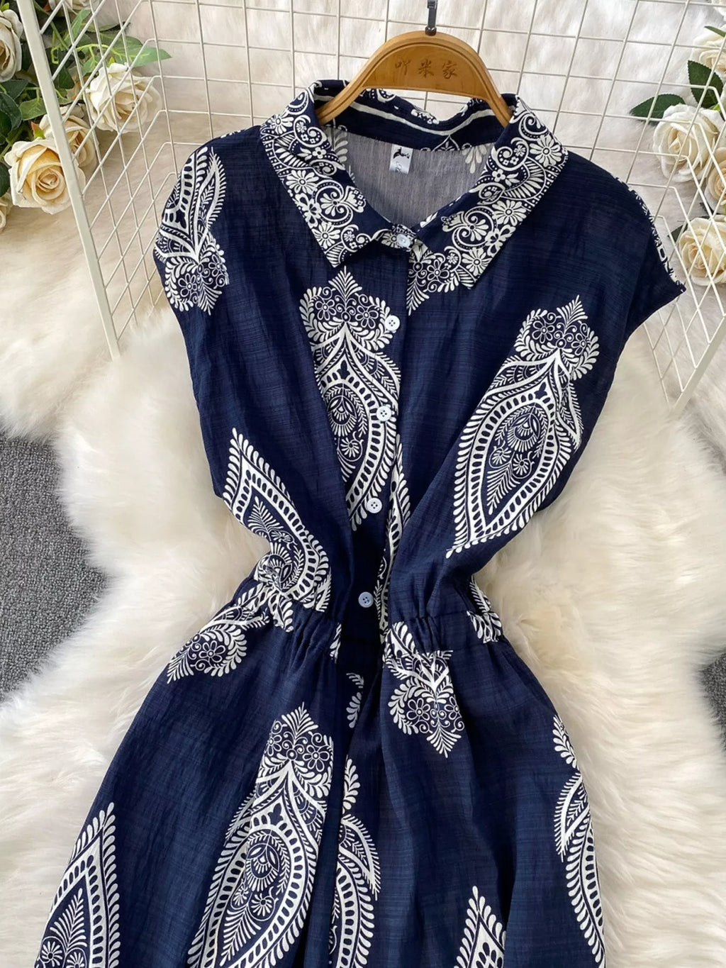 Button Front Wide Leg Jumpsuit