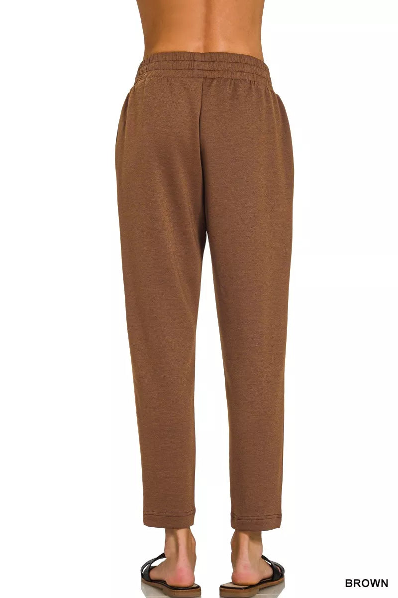 Zenana Scuba Capri Sweatpants with Pocket