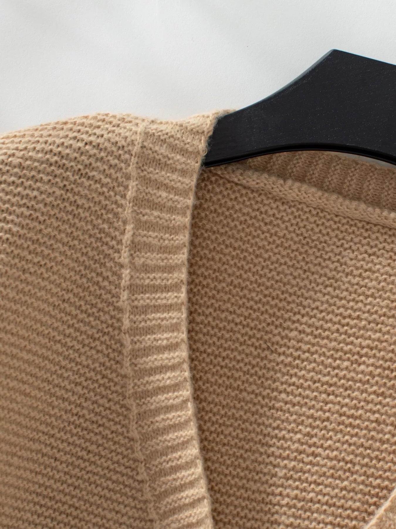 Textured Knit Open Front Cardigan