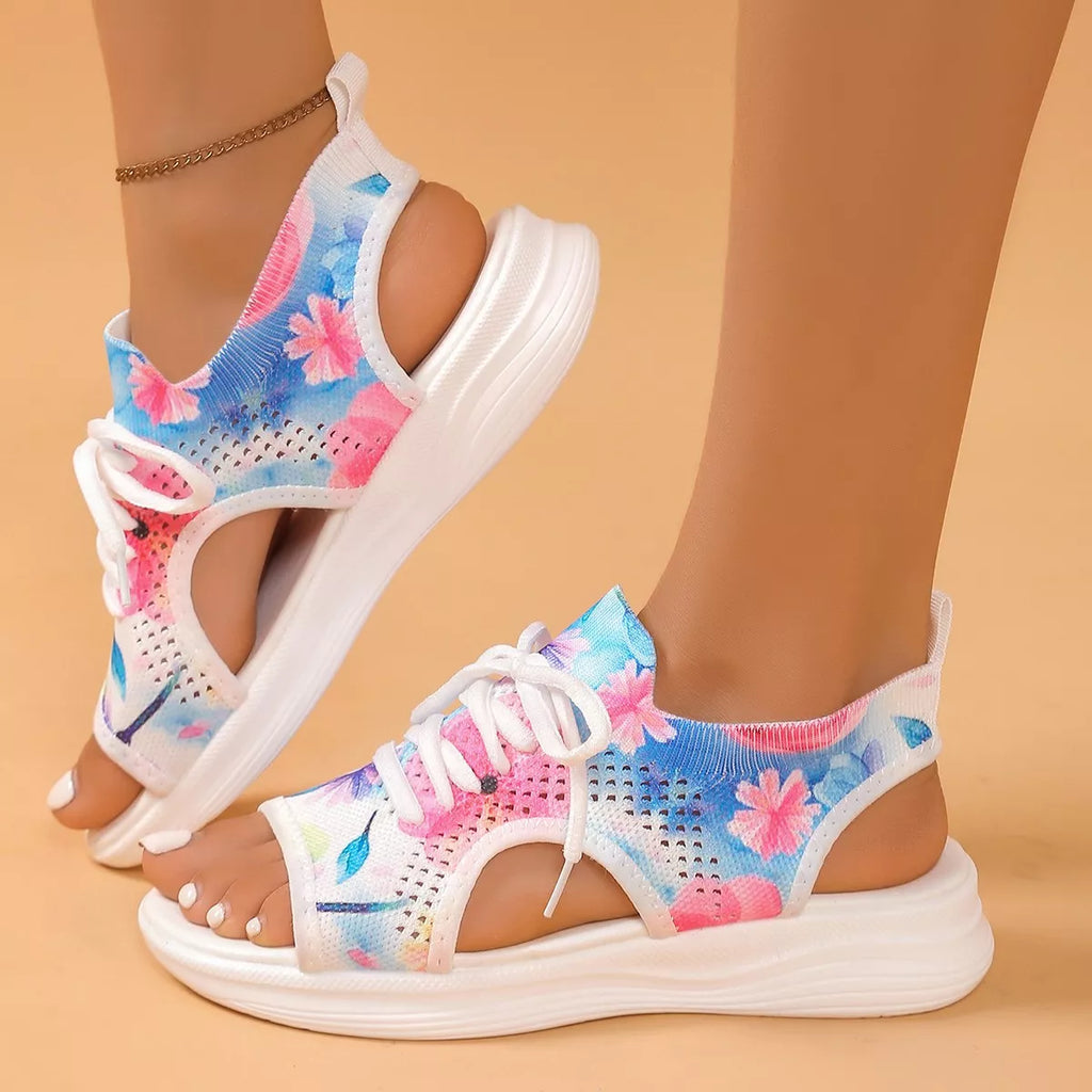 Tie-Dye Breathable Mesh Sandals