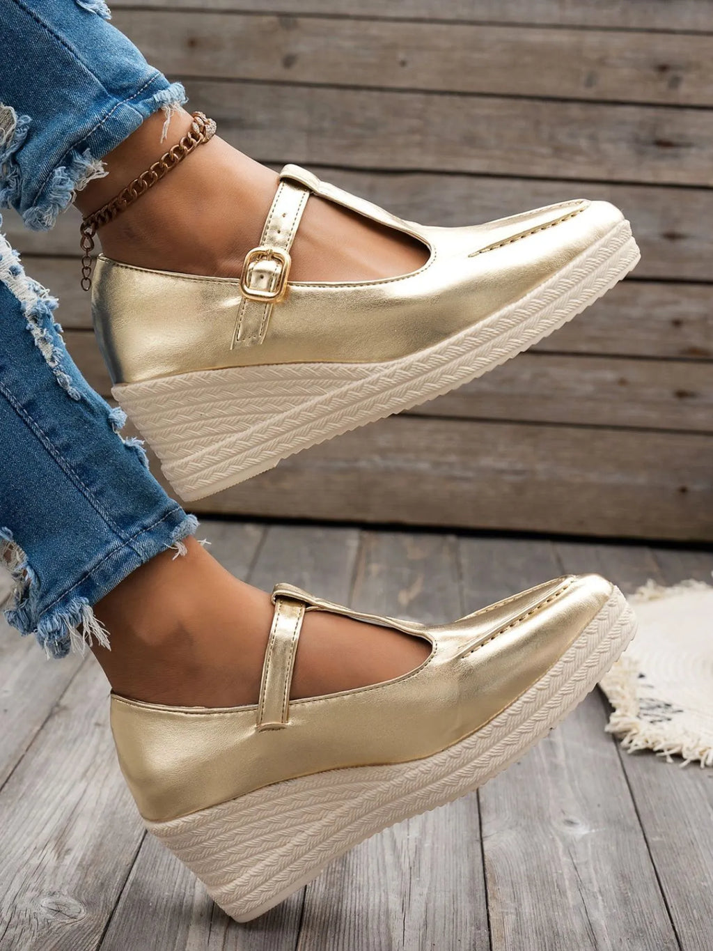 Point Toe Wedge Loafers