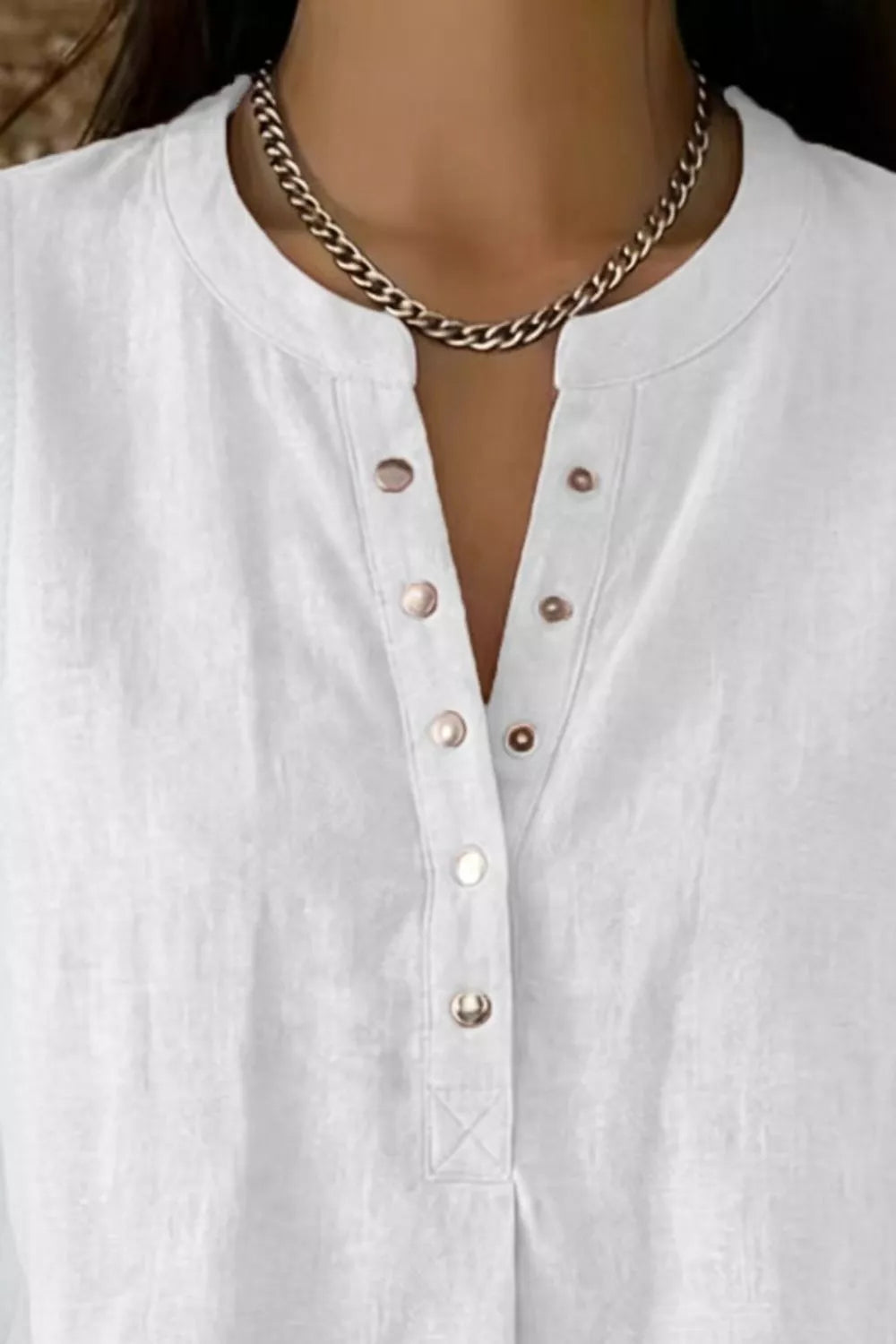 Snap Down Sleeveless Top