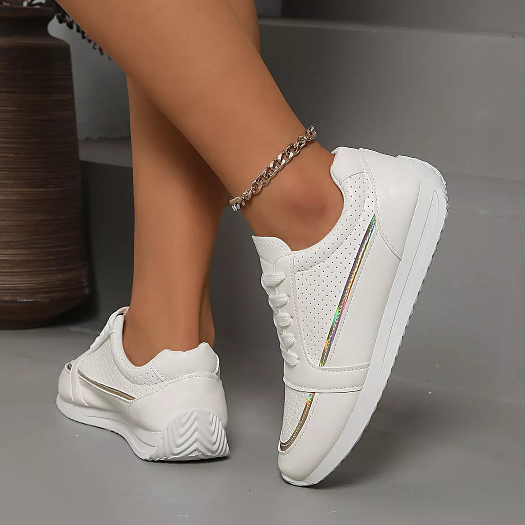 Round Toe Lace Up Sneakers
