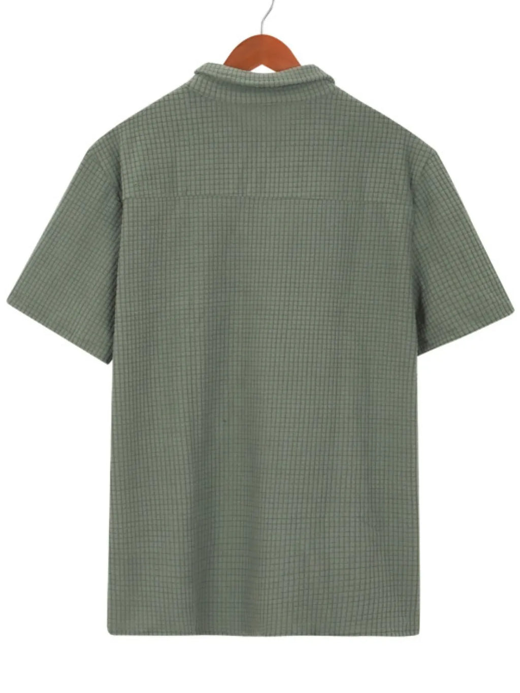 Men's Full Size Button Detail Short Sleeve Polo Plus Size