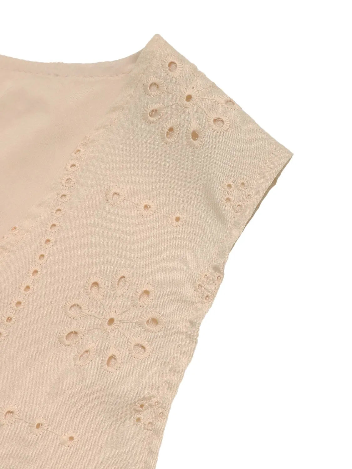 Eyelet Open Front Vest