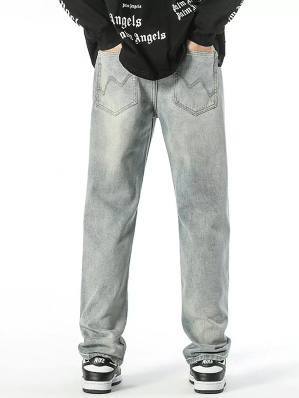 Men's Vintage Wash Loose Fit Jeans