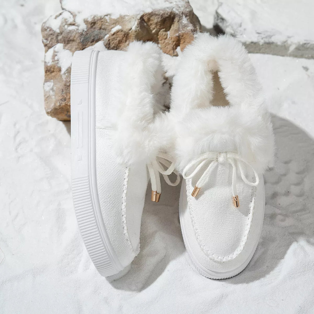 Fuzzy Round Toe Slip-Ons