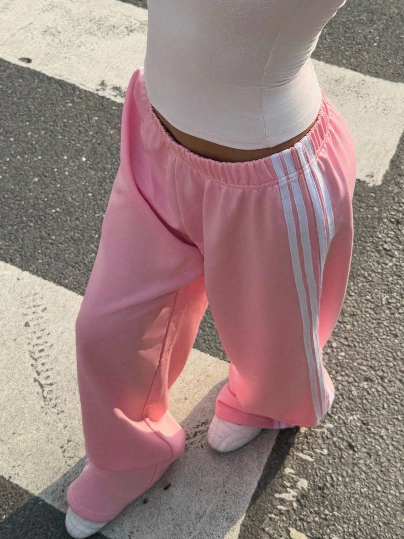 Wide Leg Pants with Stripes