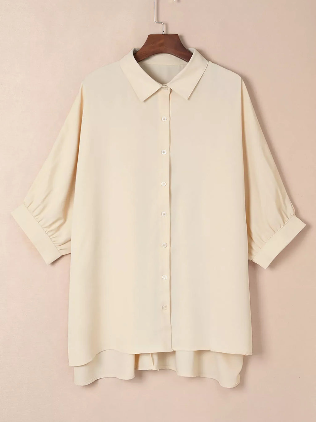 3/4 Sleeve Button Up Shirt