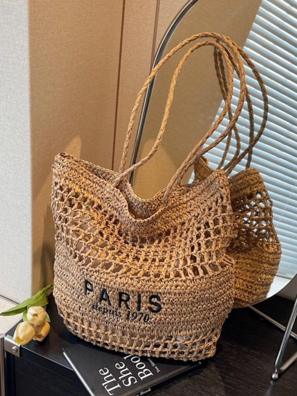 Woven Straw Shoulder Bag