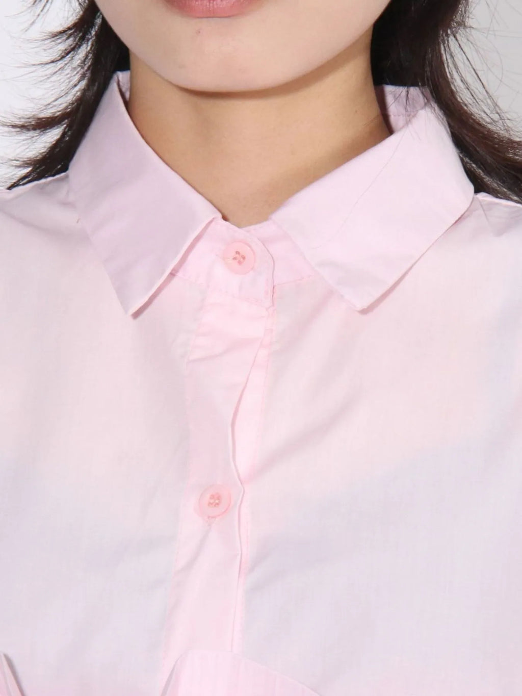 Ruffle Peplum Button-Down Shirt