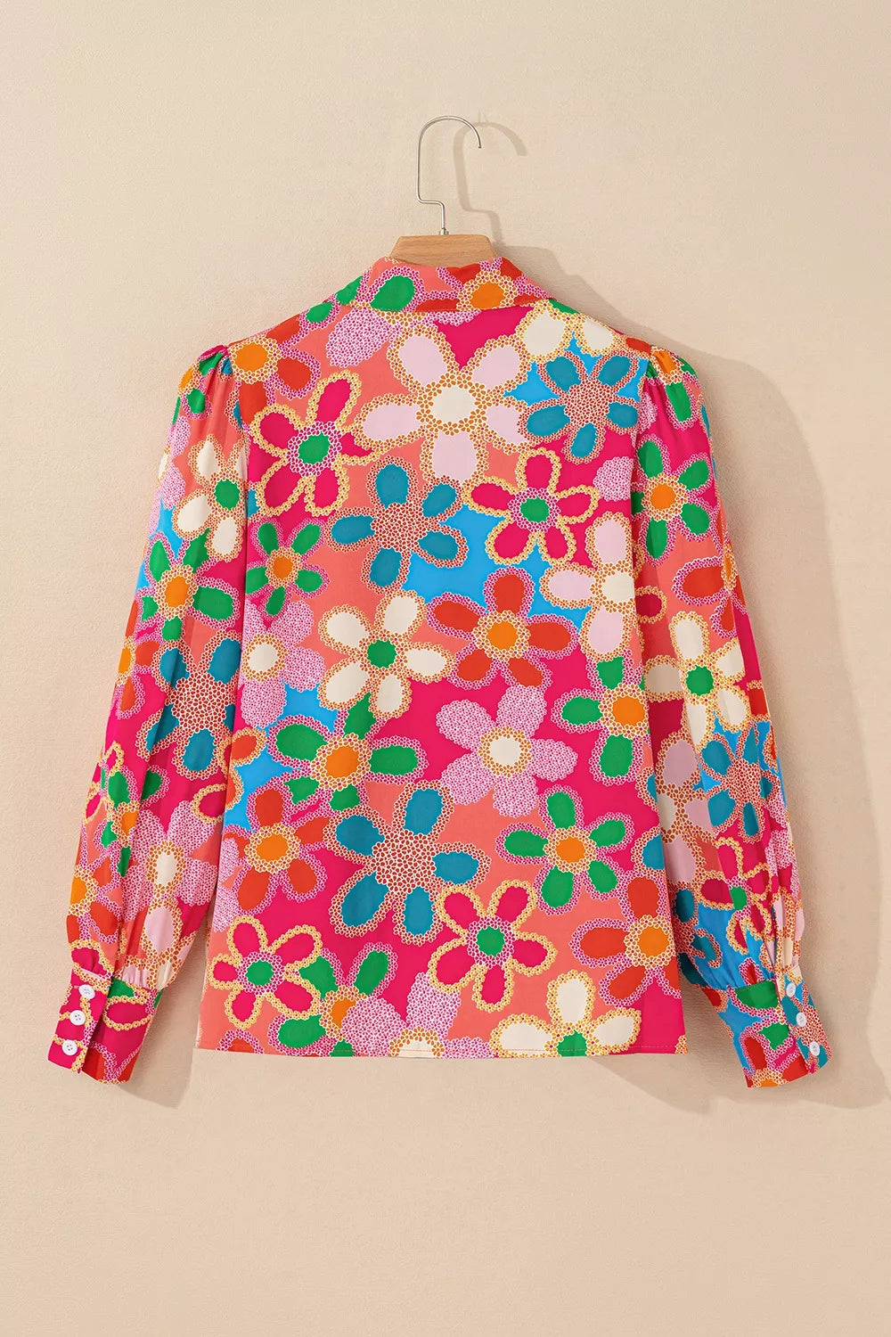 Vibrant Floral Print Long Sleeve Shirt
