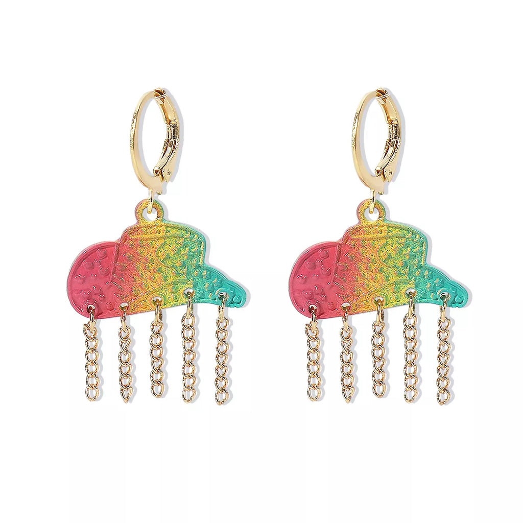 Rainbow Cloud Dangle Earrings