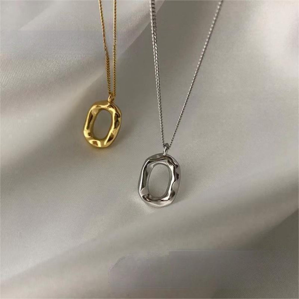 925 Sterling Silver Geometric Pendant Necklace