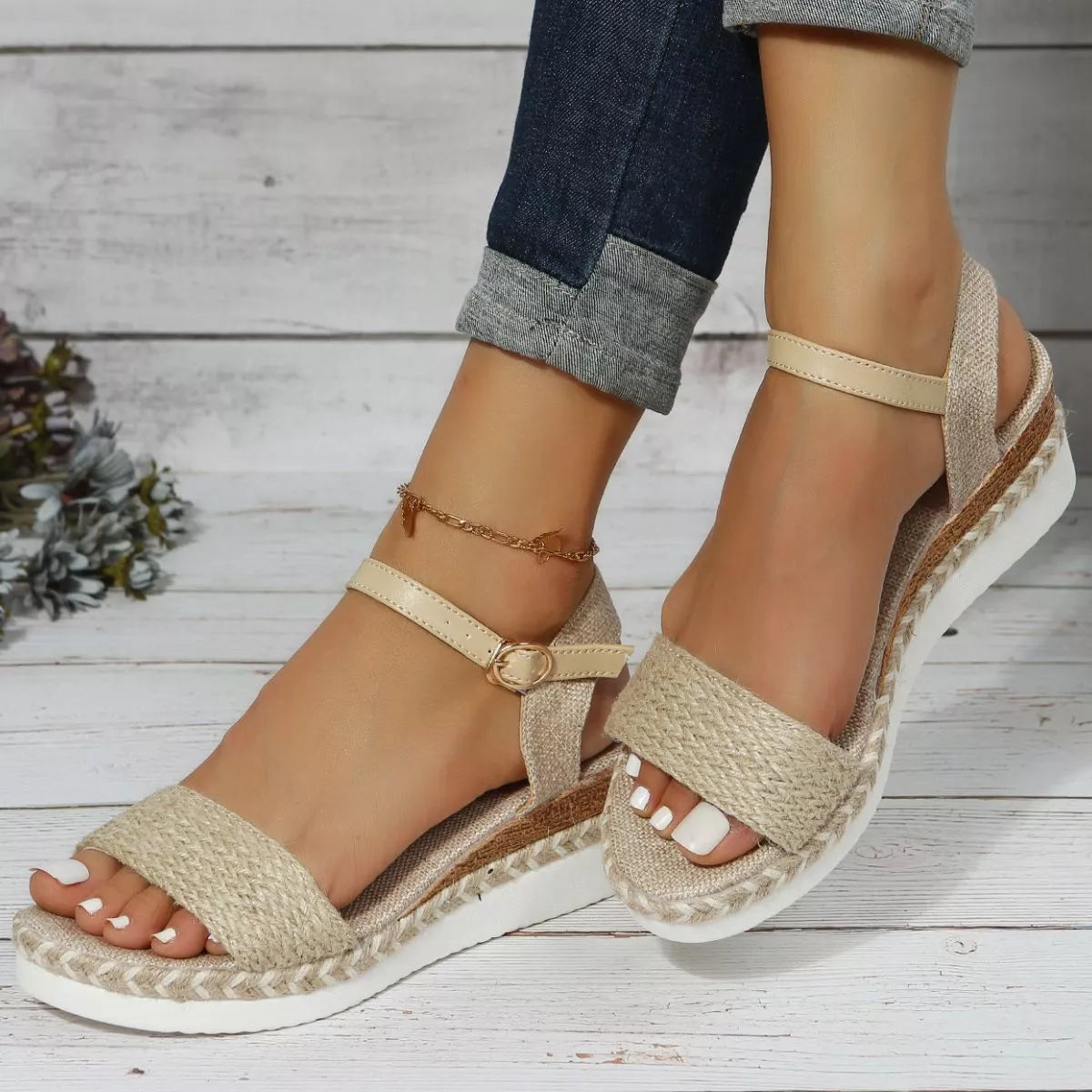 Open Toe Wedge Sandals