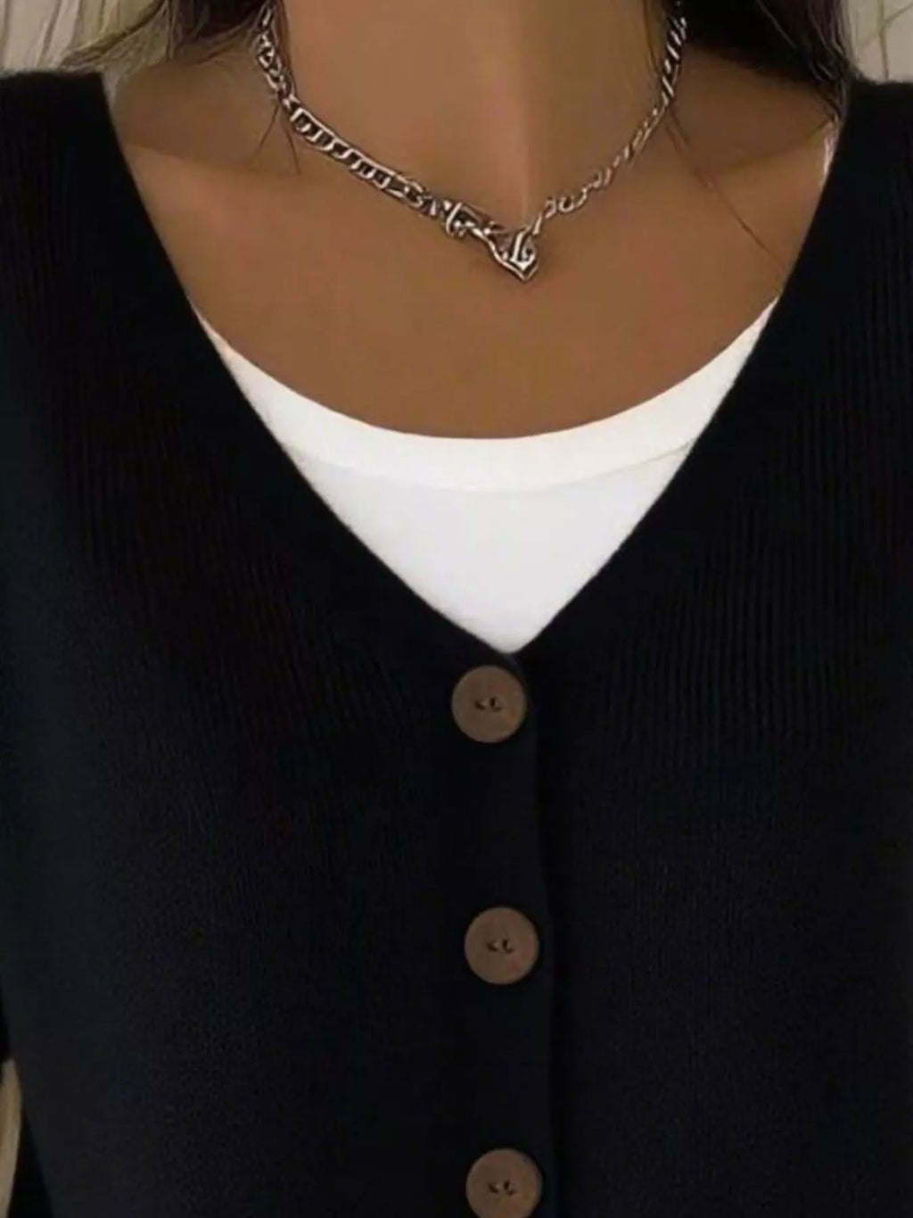 Full Size V-Neck Button-Down Knit Cardigan Plus Size