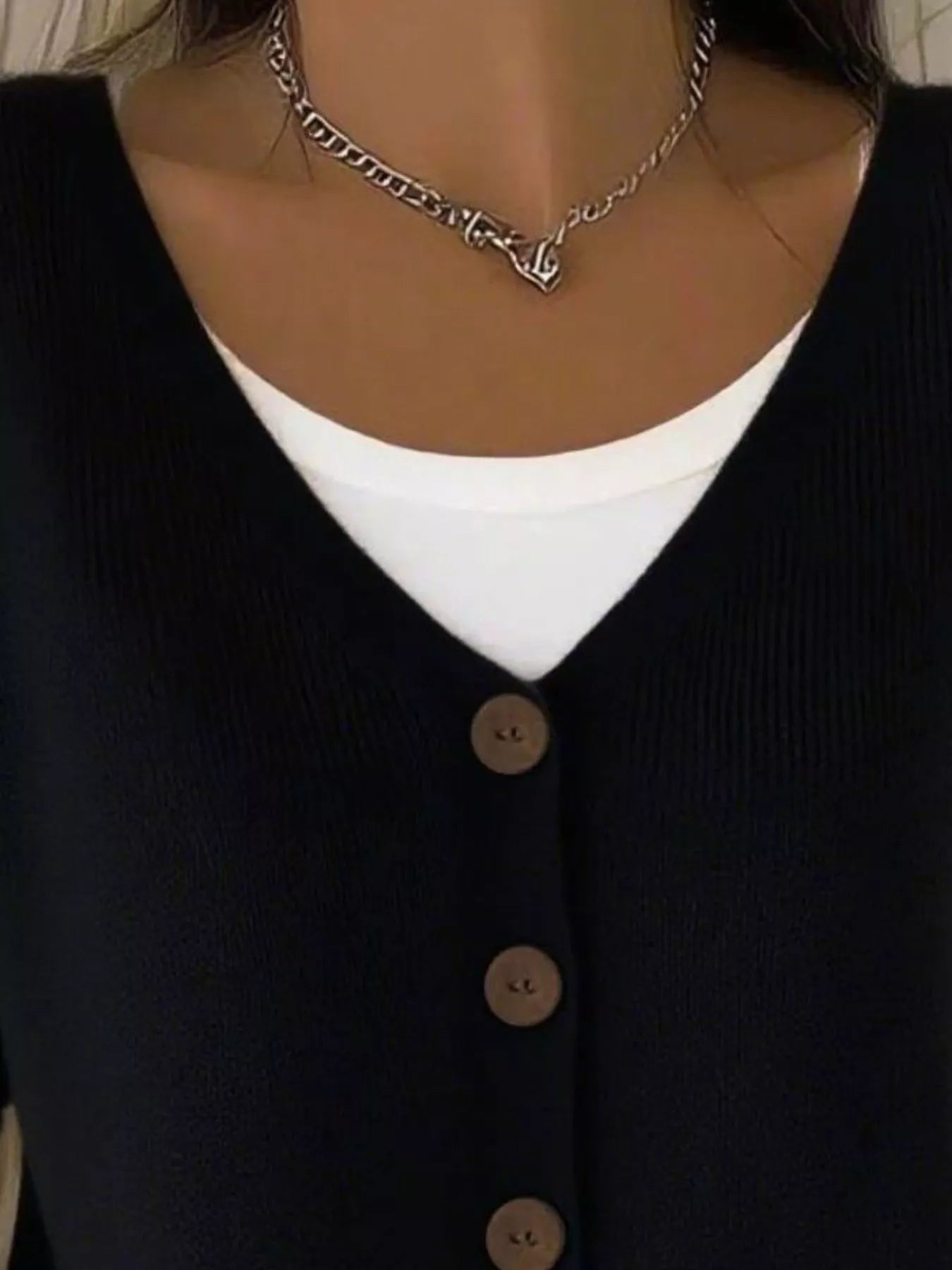 Full Size V-Neck Button-Down Knit Cardigan Plus Size