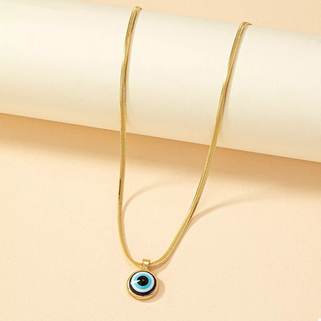 18K Gold-Plated Evil Eye Pendant Necklace