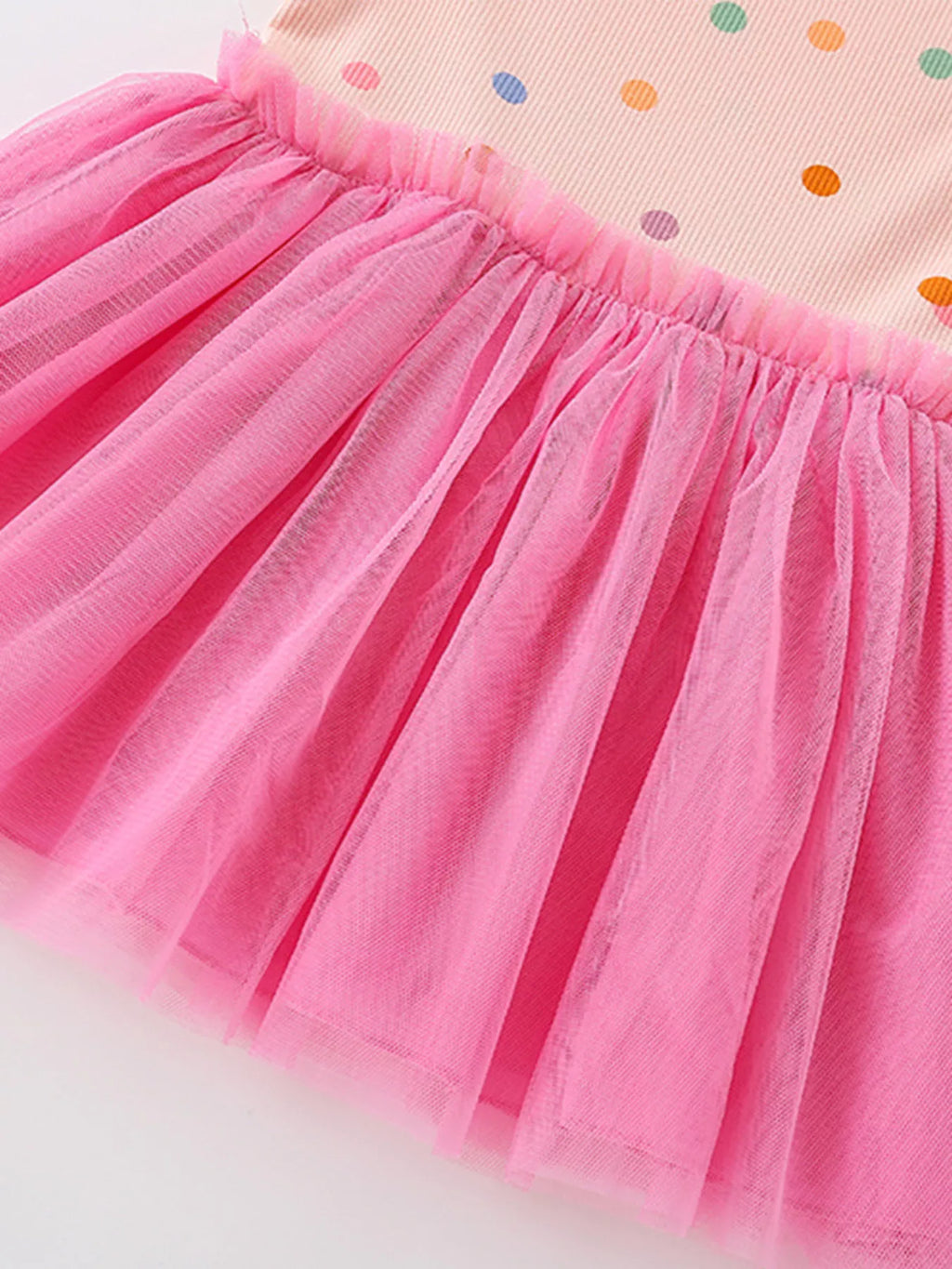 Children's Cute Polka Dot Tulle Party Dress