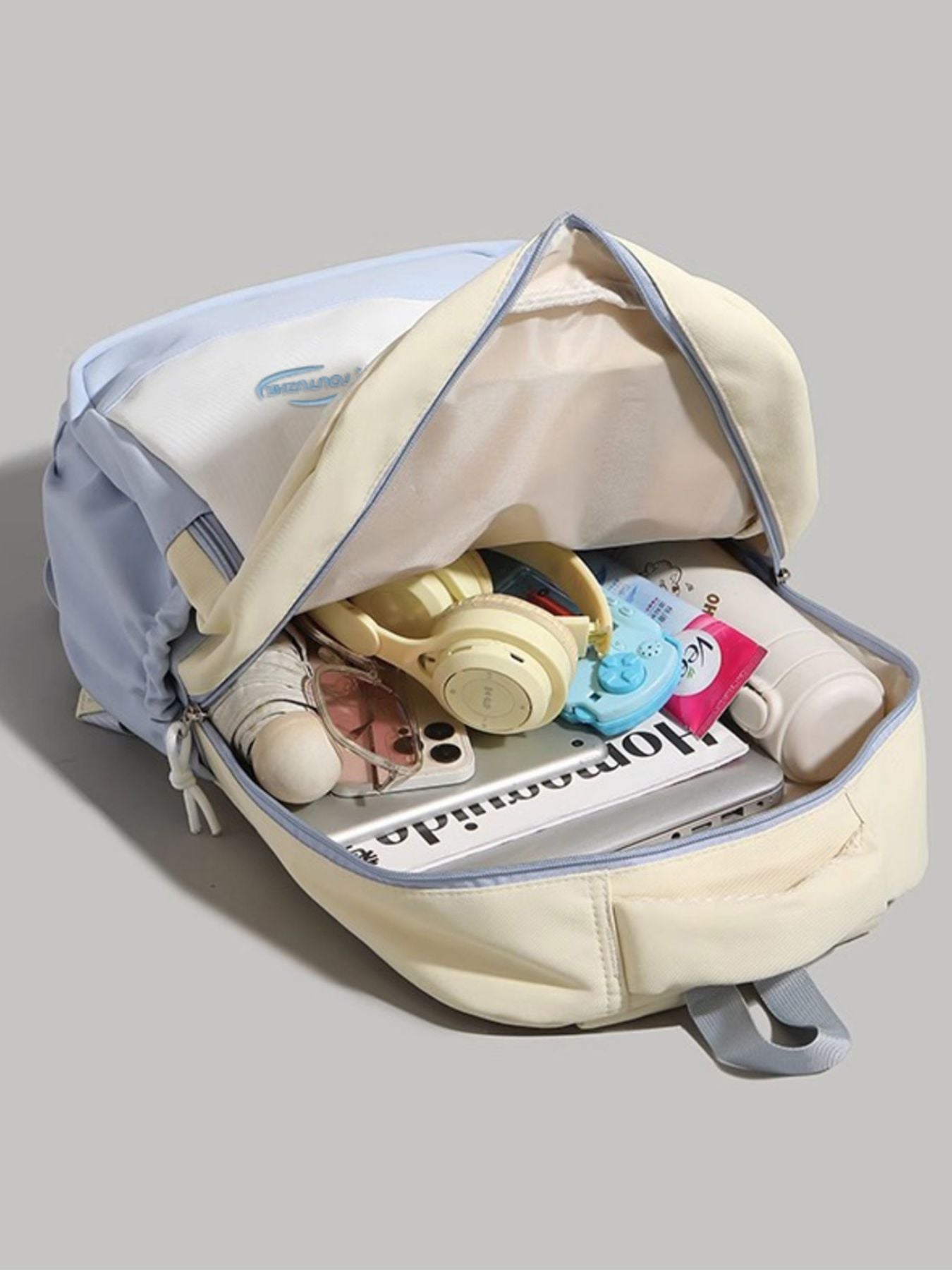 Color Block Lightweight Backpack Bag