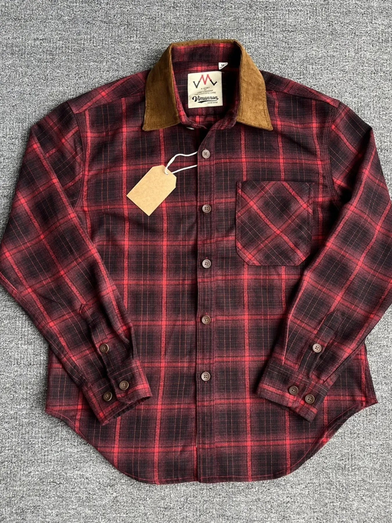 Men's Plus Size Oversized Plaid Button Up Shirt