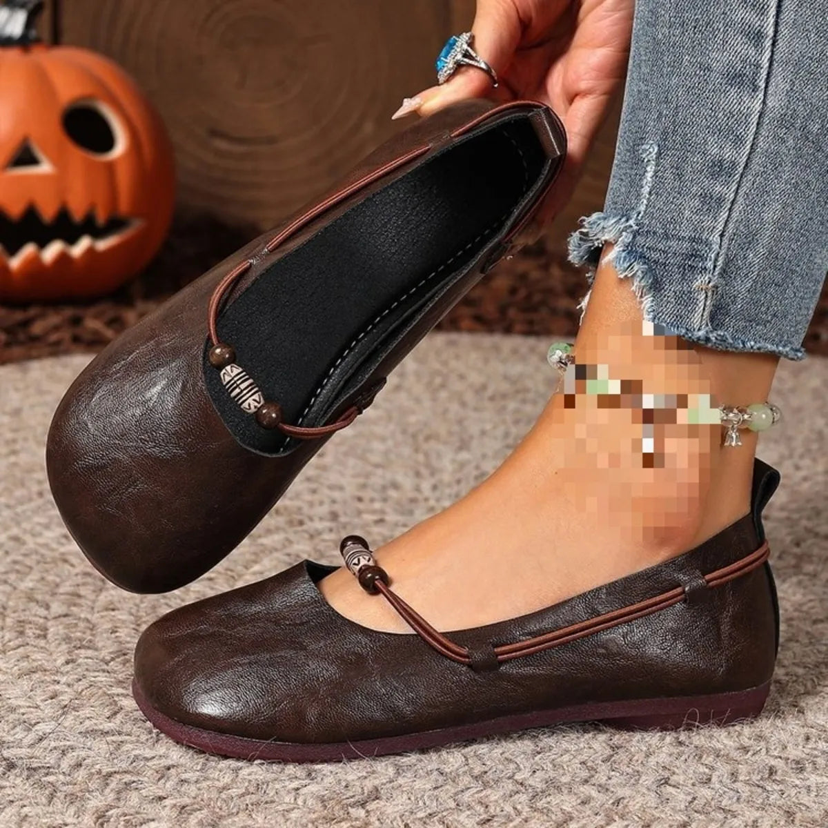 Round Toe Flats Slip-Ons