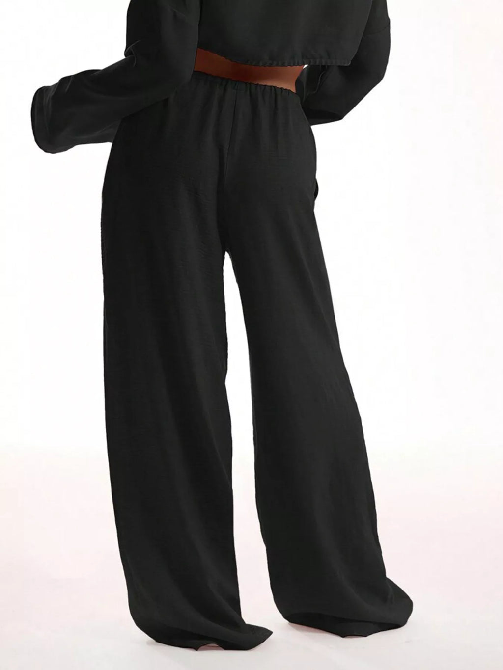 Drawstring Wide Leg Pants