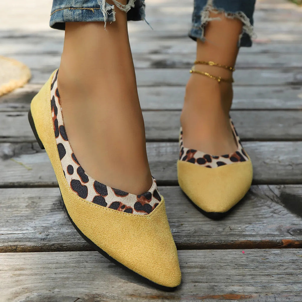 Leopard Pointed Toe Slip-Ons