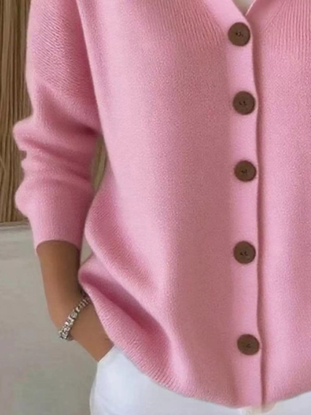 Full Size Hooded Button-Down Knit Cardigan Plus Size