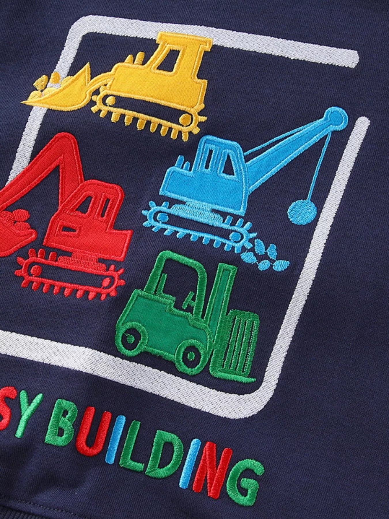Children's Construction Vehicle Crew Neck Sweatshirt